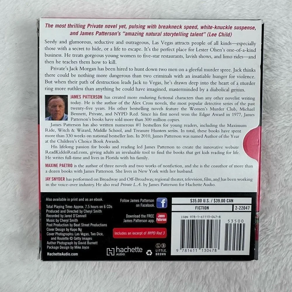 Private Vegas Audio CD By James Patterson & Maxine Paetro‎ 6 Disc
